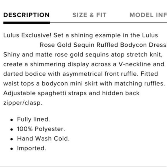 New Lulus Clementina Rose Gold Sequin Ruffled Dress ZZ - Picture 15 of 16